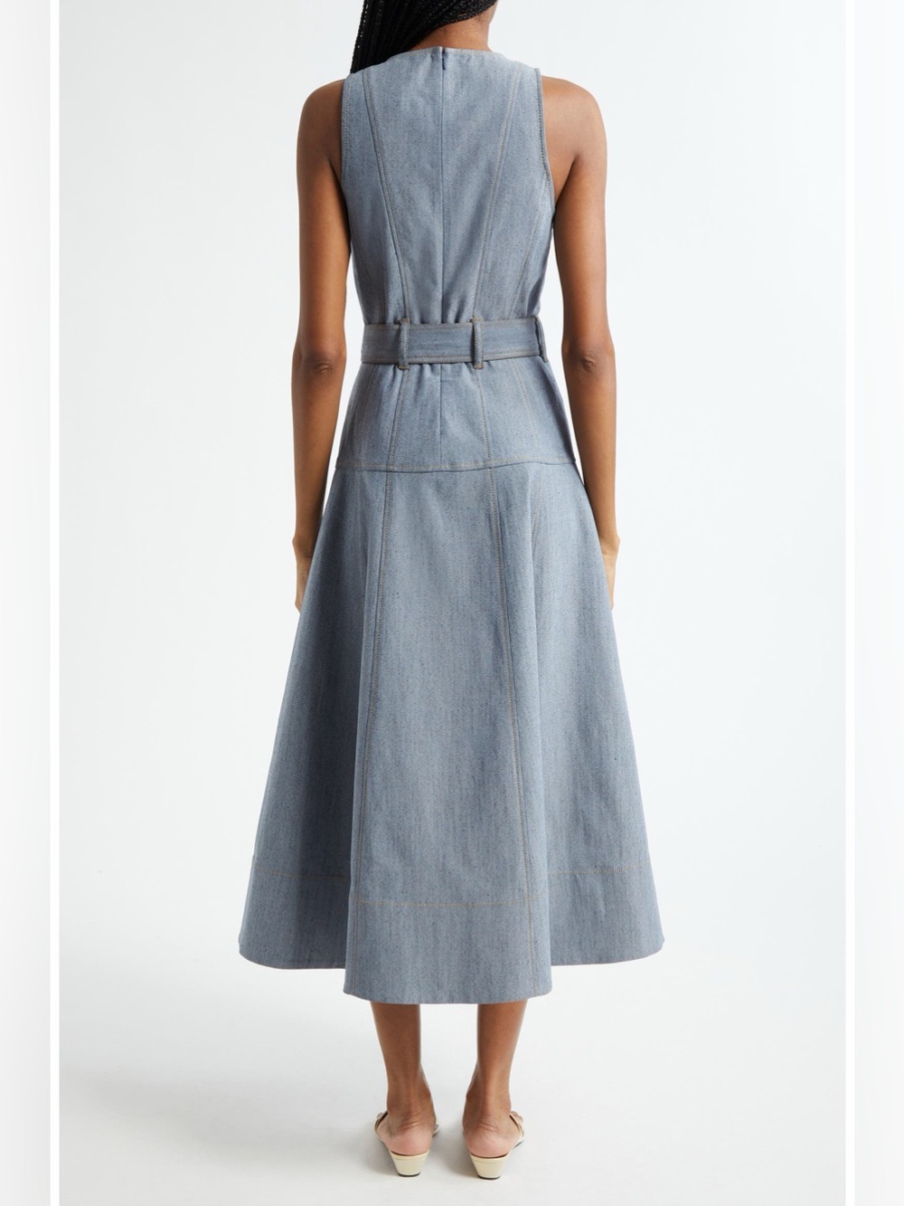 Cinq a sept Margaret Denim midi Dress size 10 NWOT - Picture 2 of 6
